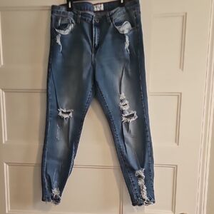 Distressed Blue Jeans for Women